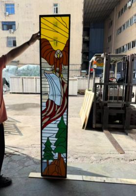 Customized Front Door Glass Panel With Wrought Iron Design – Made For American Entry Doors