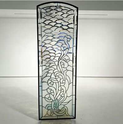 Handgefertigte dekorative Eingangstür Glasplatte mit komplexem Design für Eingangstüren